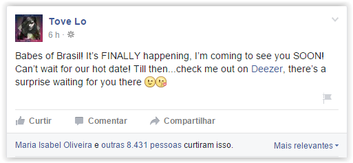 Tove Lo no Brasil