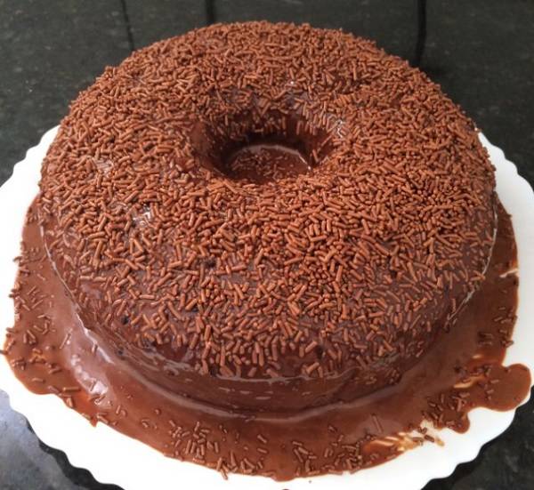 bolo de chocolate no liquidificador