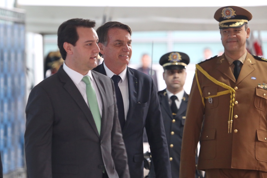 Ratinho Junior e Bolsonaro se encontram em Curitiba (FOTO: FERNANDO OGURA/ANPr)