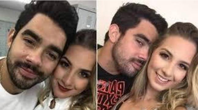 Gabriel Diniz e sua noiva Karoline Calheiros. 