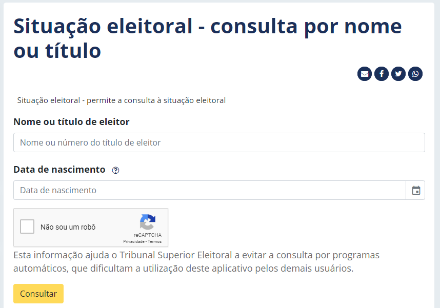 Situação eleitoral