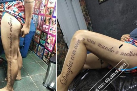 Mulher faz tatuagem com erro 