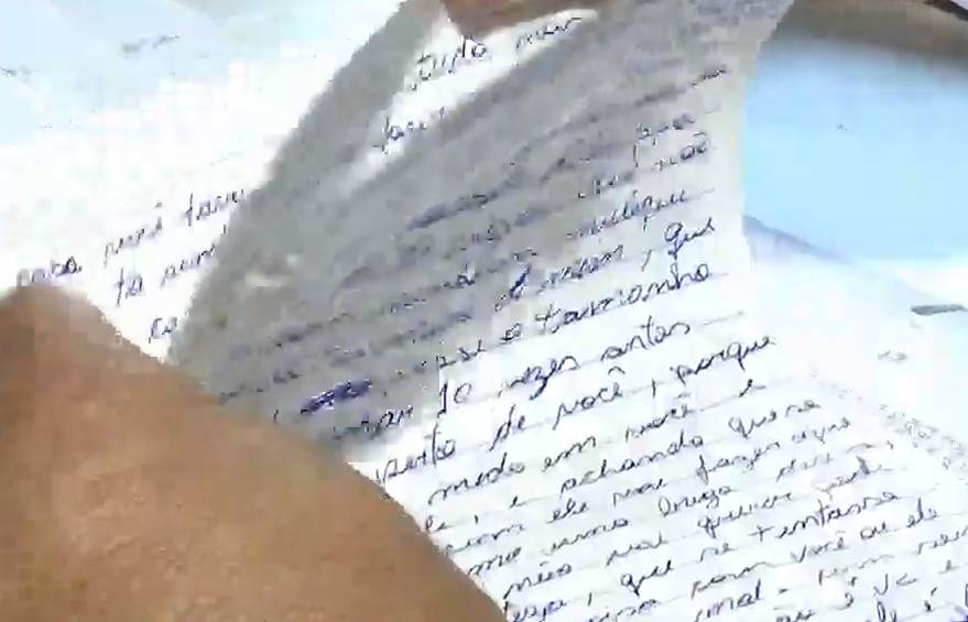 Na carta deixada pelo pai que matou o filho, ele pouco falou sobre a criança. 