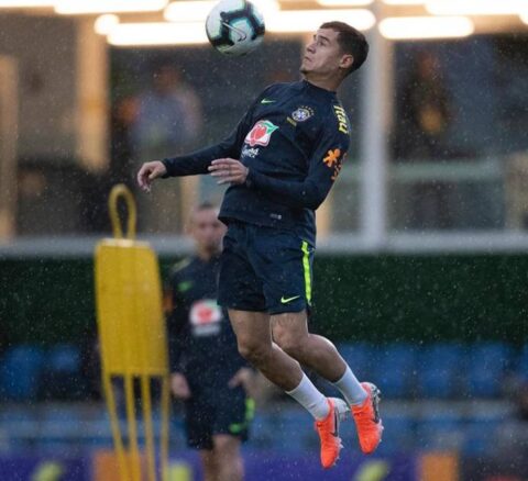  Sem Neymar, seleção brasileira aposta em Philippe Coutinho como referência. (Foto: reprodução Instagram Lucas Figueiredo - Confederação Brasileira de Futebol) 