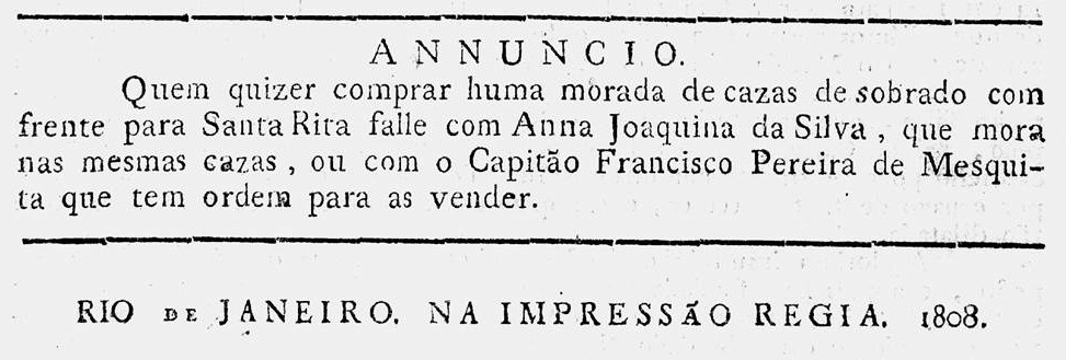 Anúncio do primeiro jornal