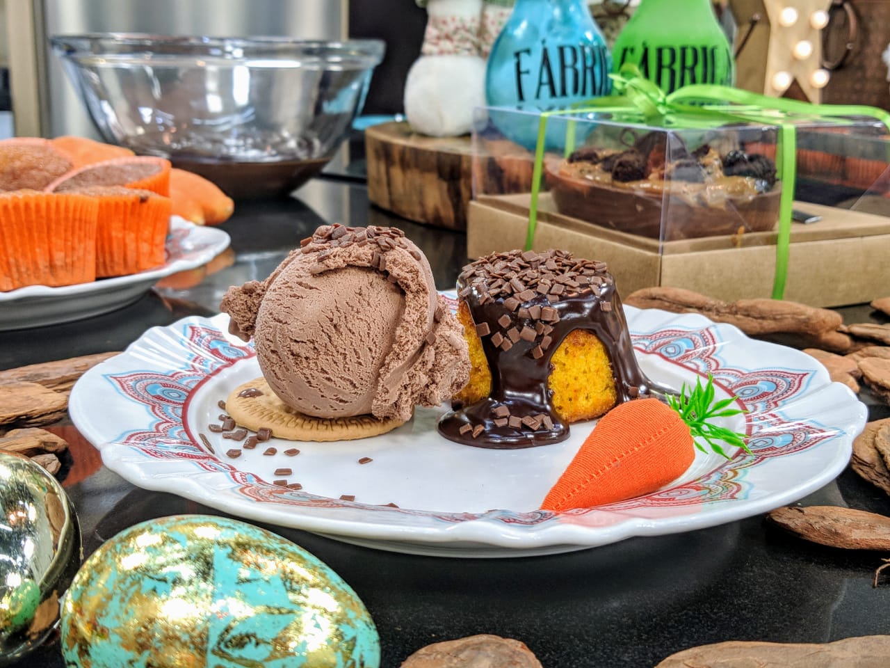  Receita de petit gateau de bolo de cenoura (Foto: redação RIC Mais) 