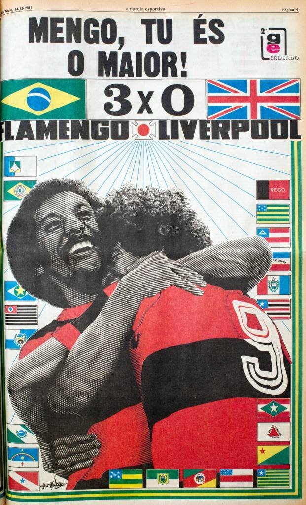 Baixe o cartaz da final entre Flamengo e Liverpool de 1981 repaginado para  2019 - Esporte - Extra Online