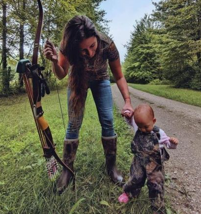 mãe e filha caça