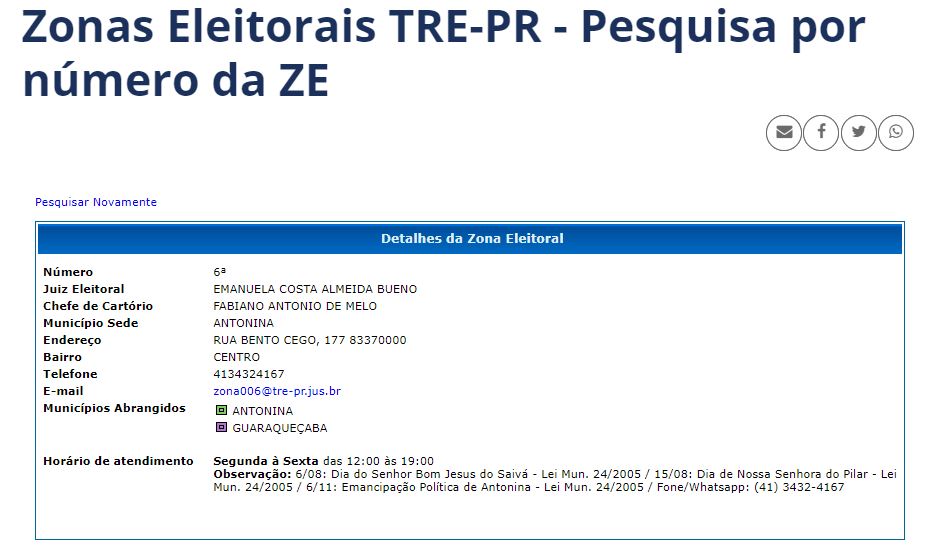 como achar o juiz da minha zona eleitoral