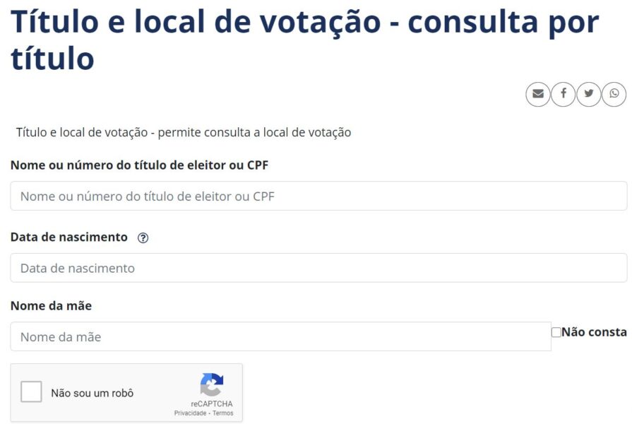 consultar zona eleitoral por título ou nome