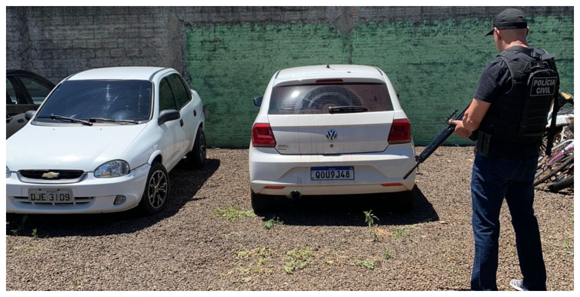  Carro usado para cometer o assassinato do guarda municipal 