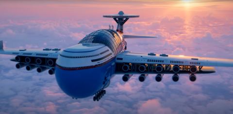  Sky Cruise: Hotel de luxo voador que promete hospedar até 5 mil pessoas, além de nunca pousar 