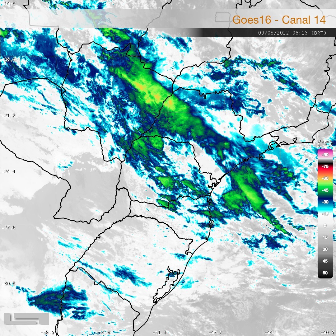  Previsão do Simepar aponta instabilidade sobre o Paraná 