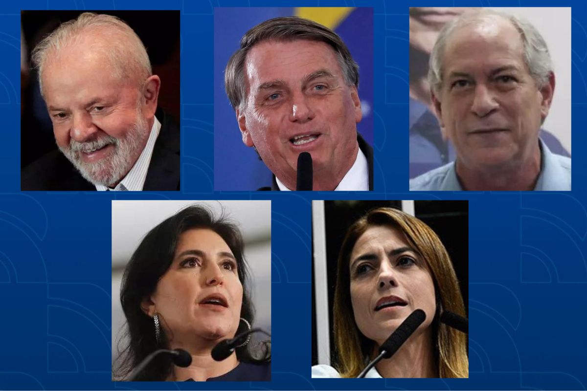  Lula, Bolsonaro, Ciro gomes, Simone Tebet, Soraya Thronicke. 