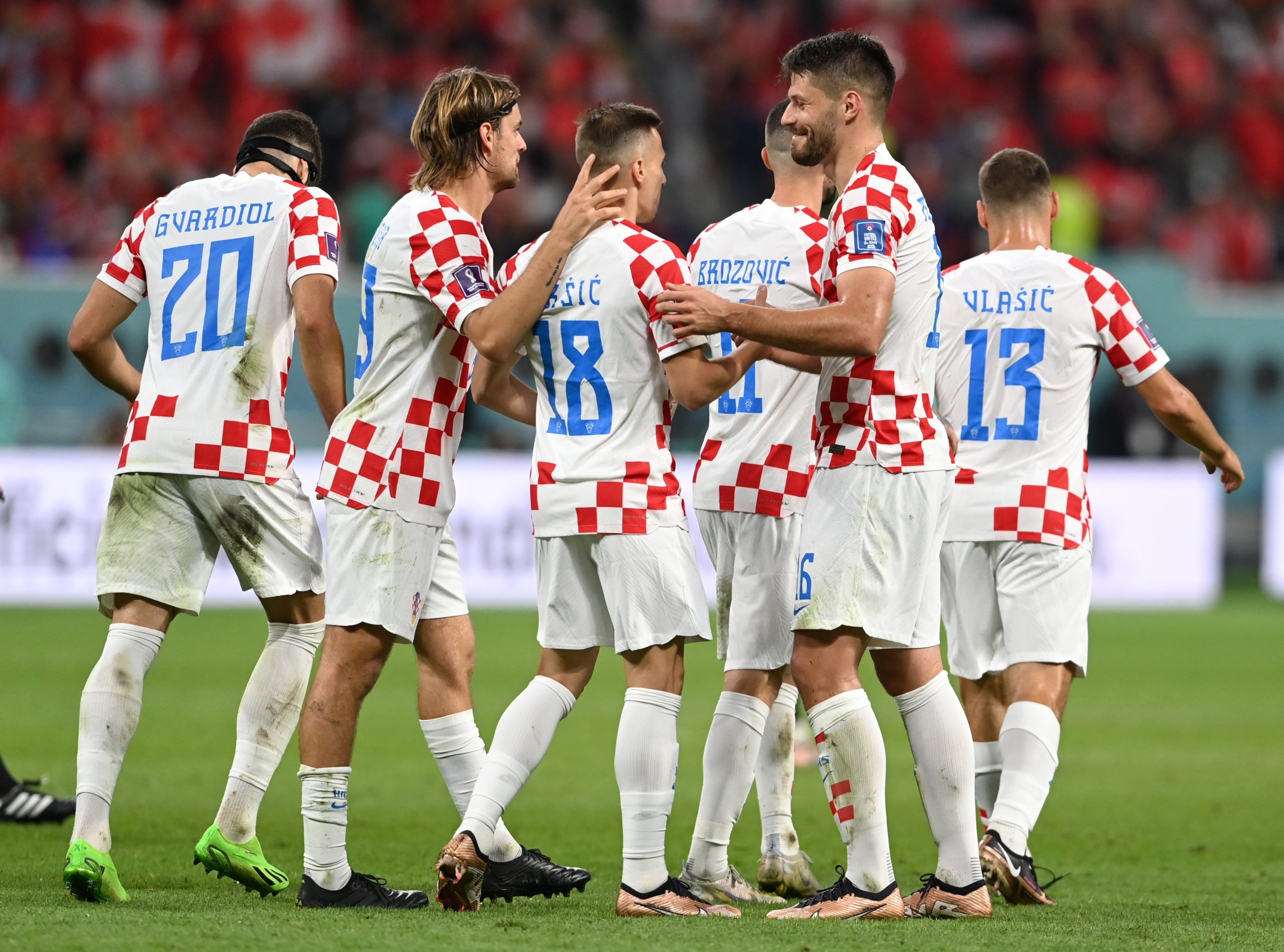 Imagem seleção croata comemora gol 