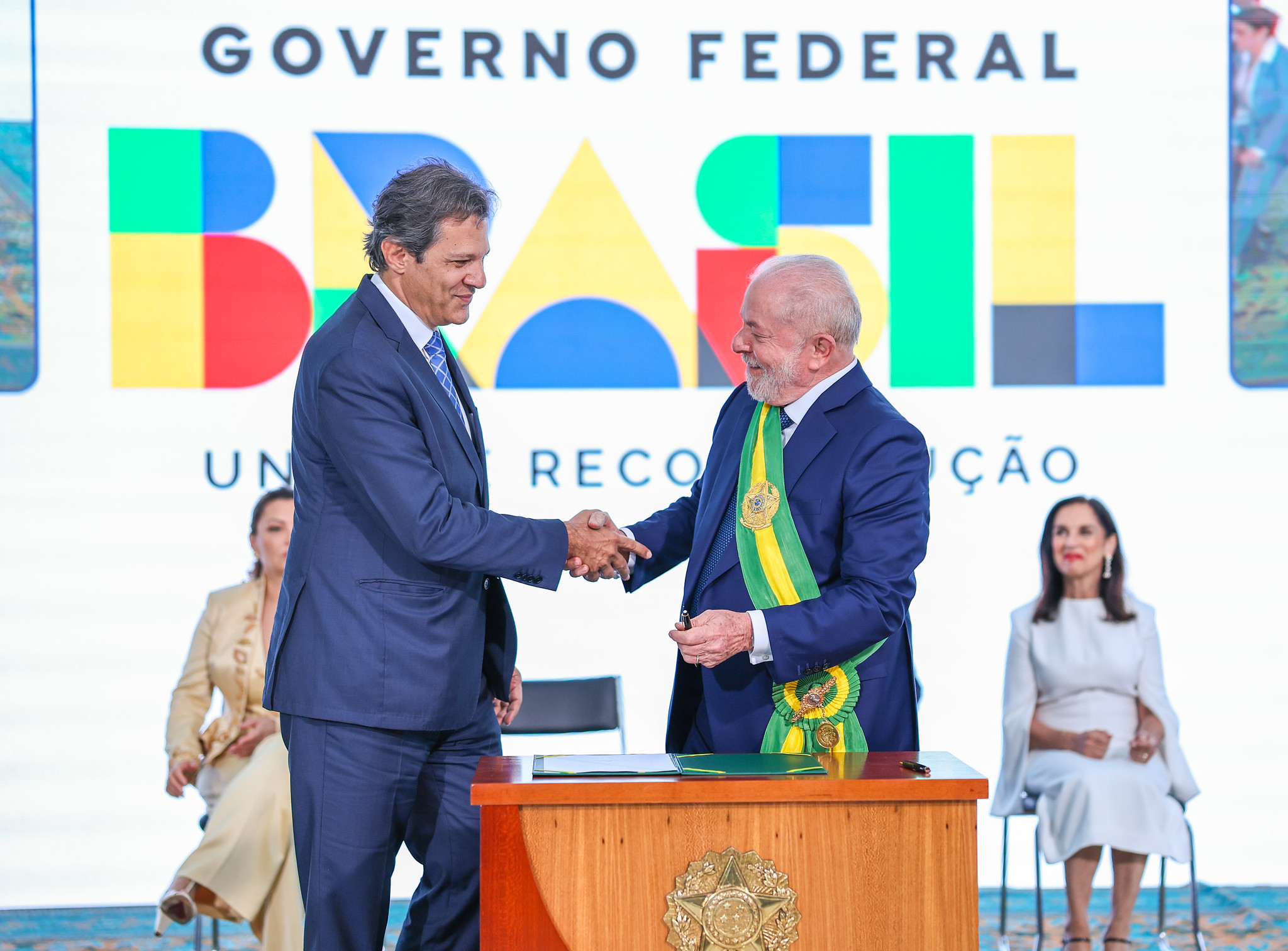  Presidente da República, Luiz Inácio Lula da Silva, e Fernando Haddad, empossado como Ministro de Estado da Fazenda 