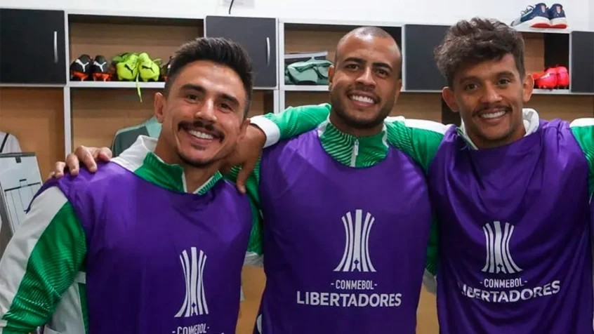  Willian Bigode, Mayke e Gustavo Scarpa, quando jogavam no Palmeiras 