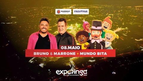 Bruno e Marrone e Mundo Bita são as atrações da Expoingá nesta segunda-feira (8)