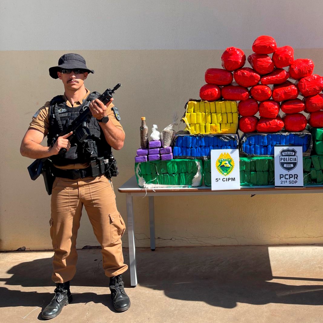  Polícia apreende 200 quilos de drogas em Cianorte 