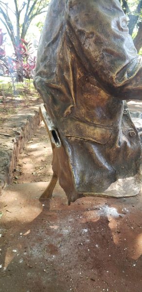 Suspeito de furtar parte de estátua para trocar por drogas é preso em Maringá