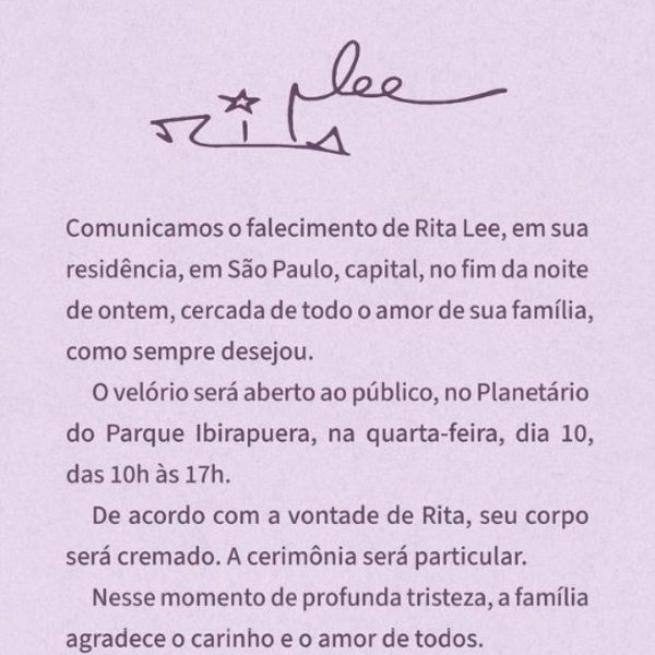 Morte de Rita Lee