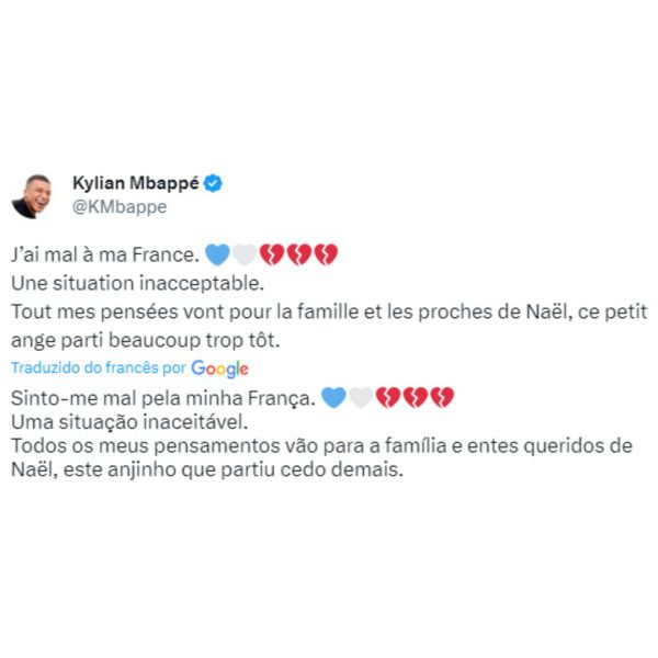 Tweet Mbappé