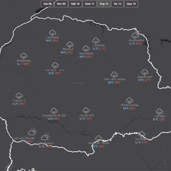 frio e chuva chegando ao paraná