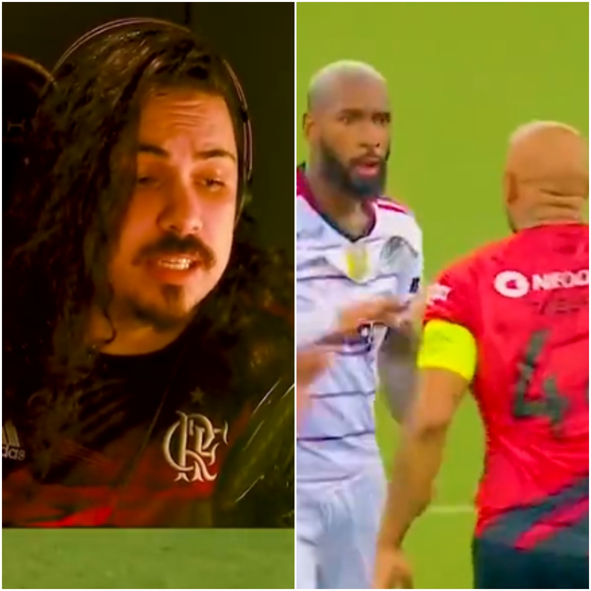  Os dois atletas começaram a discutir no segundo tempo. O árbitro da partida expulsou os jogadores e pediu que ambos se retirassem. 