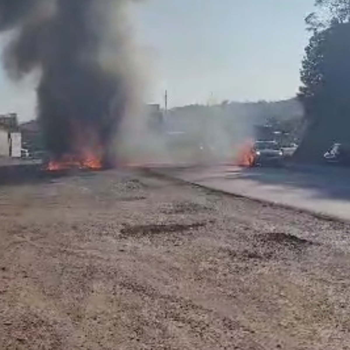  caminhão pega fogo contorno norte 