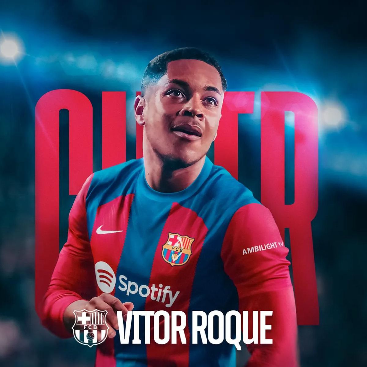  Vitor Roque, do Athletico, é anunciado no Barcelona 