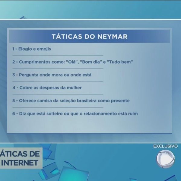 Veja as táticas usadas por Neymar para conquistar mulheres na internet