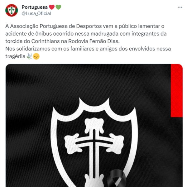 clubes lamentam acidente de ônibus com torcedores do Corinthians