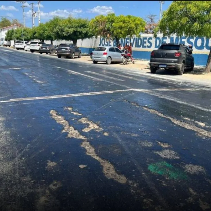  asfalto derretido Ceará 