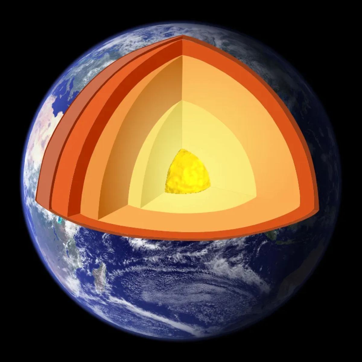  Pesquisadores da Universidade Nacional Australiana (ANU) revelaram a existência de uma ‘bola' de metal de 600 quilômetros de diâmetro no núcleo da terra. 