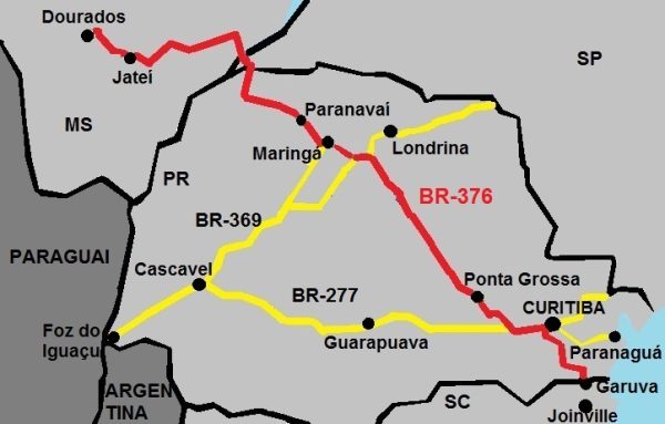 Veículo capota após uma colisão na BR 376, Deixa um ferido leve