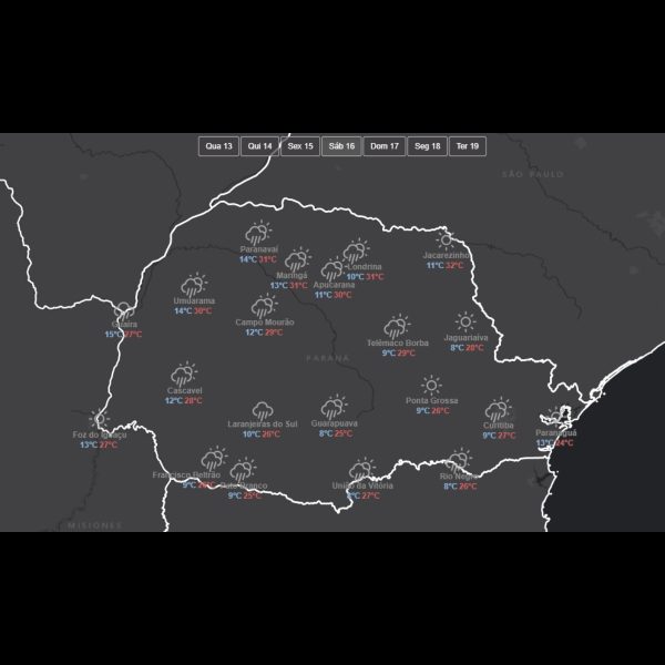 Chuva e frio? Saiba como fica a previsão do tempo da semana