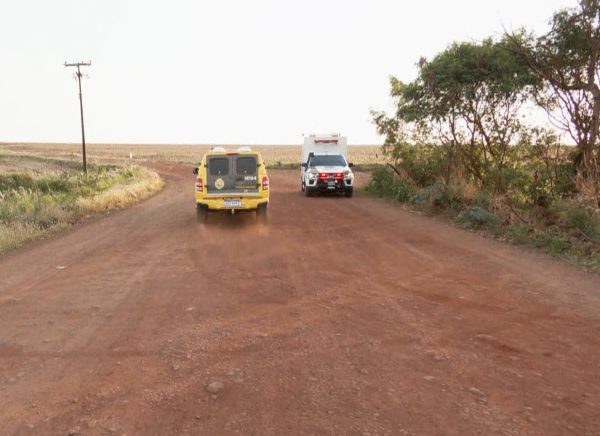 viaturas em estrada rural