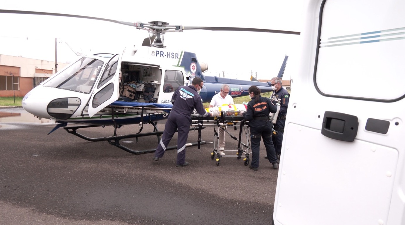  Adolescente baleada em Astorga socorrida por helicóptero do Samu e levada a Maringá 