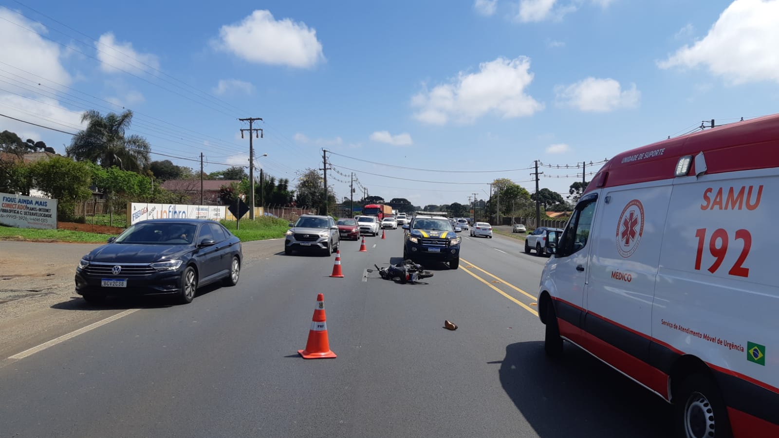  Motociclista morre em acidente fatal na BR 373 em Ponta Grossa-PR 