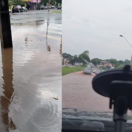 Chuva causa pontos de alagamento em Maringá e Sarandi; vídeos