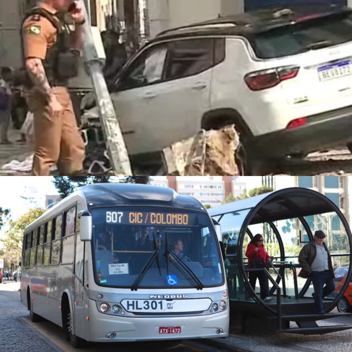  Linhas de ônibus são afetadas após acidente na Praça Tiradentes; veja funcionamento 