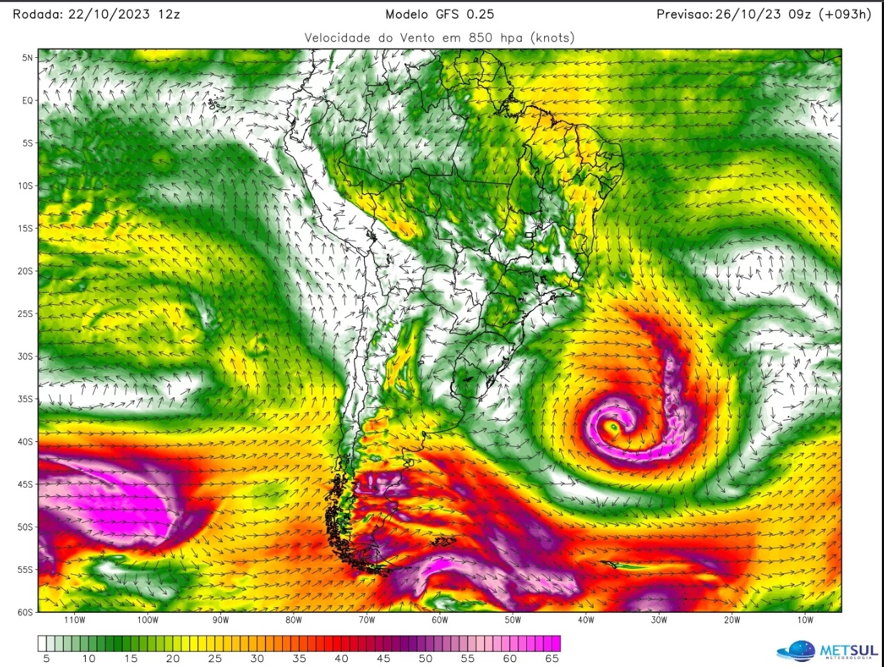  Formação de ciclone extratropical vai impactar o Sul do Brasil; veja previsão 