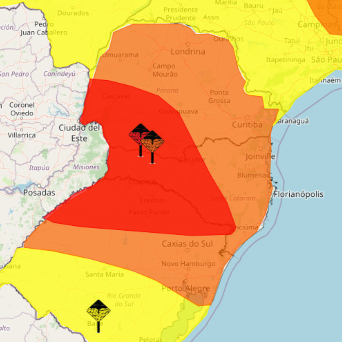  alerta laranja norte do paraná 