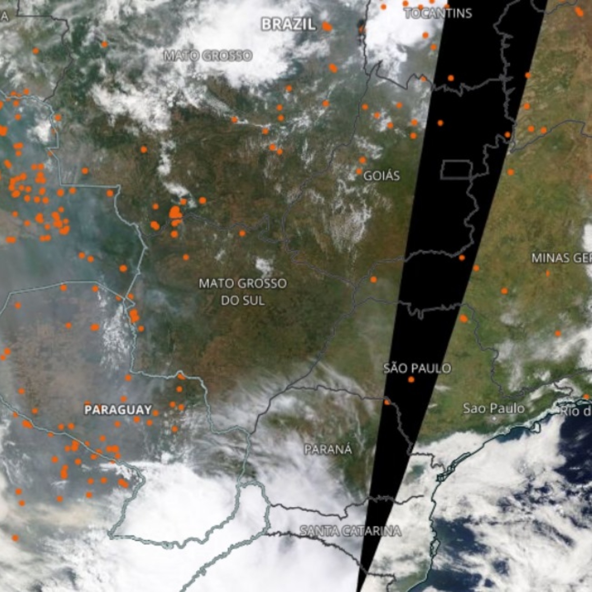  Fumaça queimadas Paraguai e Bolívia 