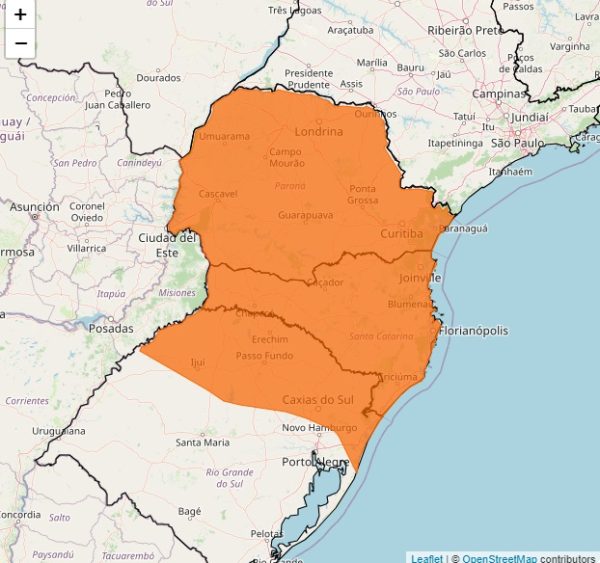 Maringá continua em área de alerta laranja para tempestades; veja previsão