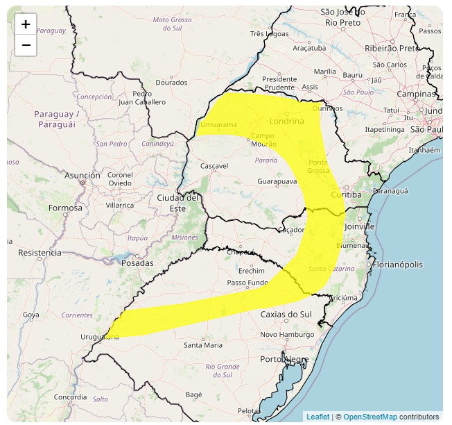  Maringá está em área de perigo potencial de tempestade, alerta Inmet 