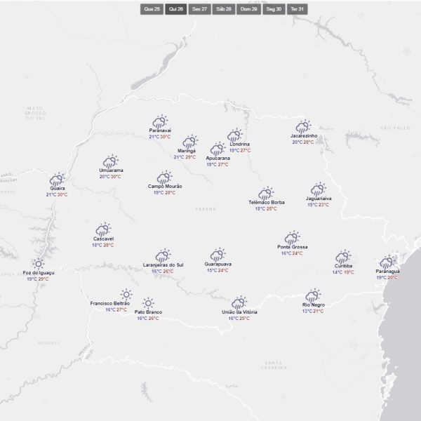 chuva temporal até final de outubro previsão paraná