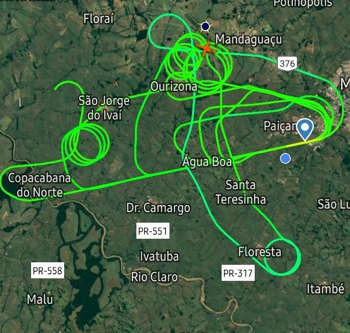 Rota de aeronave da FAB no Paraná chama atenção; entenda 2