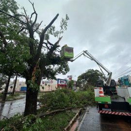 Três escolas ficam sem aula por causa do temporal em Maringá