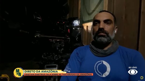 VÍDEO: Repórter Cristian Dimitrius é picado por marimbondo ao vivo durante programa
